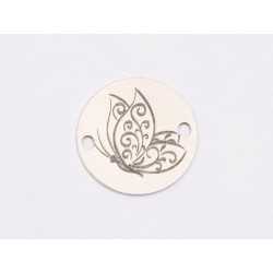 E1956 G Link Ag 925 "Fluture stilizat M3" 12mm- 1 buc