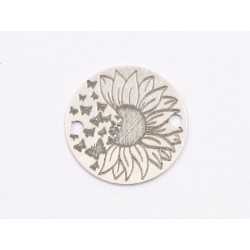 E1958 G Link Ag 925 "Floare stilizata M2" 12mm- 1 buc