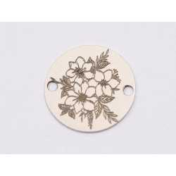 E1966 G Link Ag 925 "Floare stilizata M10" 12mm- 1 buc