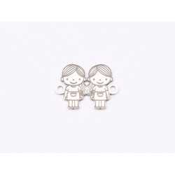 E1725 G Link Ag 925 Fetite 13.5x10x0.6mm 1 buc