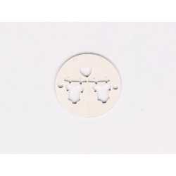 E1945 N Link Ag 925 "Mom of two" 13mm- 1 buc