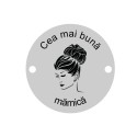 E0421 GS Link din argint Cea mai buna mamica 16.5mm 0.33mm