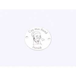 E0309 GS Link din argint Cea mai buna bunica 16.5mm 0.33