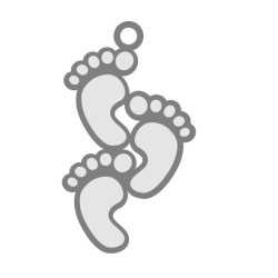 E0063-G-Charm talpite din argint 22x12mm 0.4mm