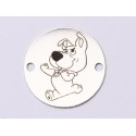 E0836-GS-Link argint 925 Scrappy-Doo 16.5mm 0.33mm 1 buc