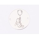 E1660 GS Link Ag 925 Winnie the Pooh 16.5mm, 0.3mm 1 buc