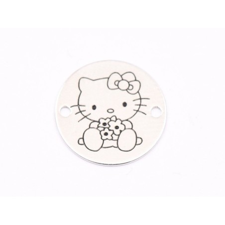 E1849 G Link Ag 925 Hello Kitty, 12mm, 0.3mm - 1 buc