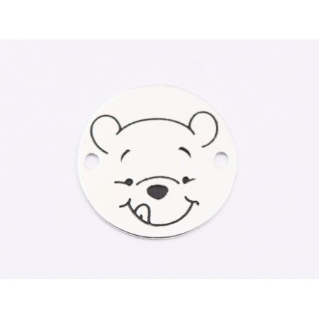 E1860 G Link Ag 925 Winnie the Pooh, 12mm, 0.3mm - 1 buc