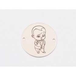 E1951GS Link Ag 925 "Baby boss" 16.5mm- 1 buc