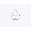 E1731 G Charm Ag 925 Floricica 10x7x0.3mm 1 buc