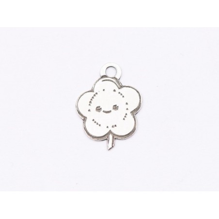 E1731 G Charm Ag 925 Floricica 10x7x0.3mm 1 buc