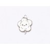 E1731 G Charm Ag 925 Floricica 10x7x0.3mm 1 buc