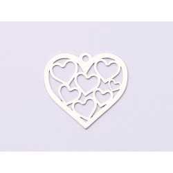 E0844-N-Pandant argint 925 Inima 16*14.5MM 0.33MM grosime