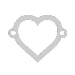 E0567 N Link inimioara decupata din argint 12x15mm 0.5mm 1 buc