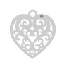 E0100-N-Charm inimioara din argint 925 filigranata 16.5x15.5mm