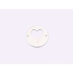 E1777 N Link Ag 925 Inima plina decupata, 13mm, 0.5mm 1 buc