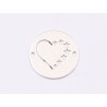 E1786 N Link Ag 925 Heart with Stars , 13mm, 0.5mm 1 buc