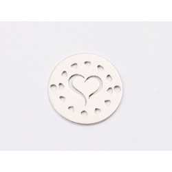 E1947 N Link Ag 925 "Heart" 13mm- 1 buc