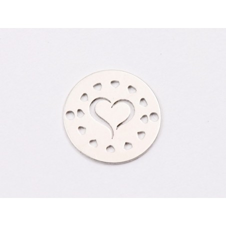 E1947 N Link Ag 925 "Heart" 13mm- 1 buc