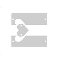 E0346 N Set 2 placute si inimioara din argint 25x16mm