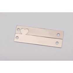 E0166-N-Link separabil cu inimioara 35x12mm argint 925