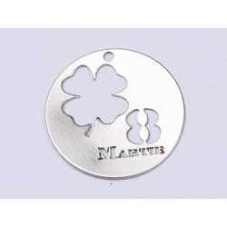 E0334 N Charm din argint 16.5mm cu 8 Martie 0.5mm 1 buc