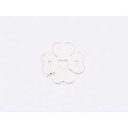 E1670 N Link Ag 925 Trifoi cu inimioara, 12mm, 0.5mm- 1 buc