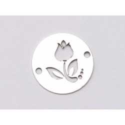 E1135 N Link banut din argint model floral 7, 12mm 0.5mm E1135 N Link banut din argint model floral 7, 12mm 0.5mm