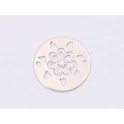 E1404-N-Link banut din argint floare stilizata 12mm 0.3mm - 1 buc E1404-N-Link banut din argint floare stilizata 12mm 0.3mm - 1 buc