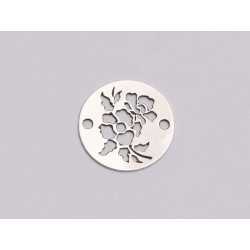E1121 N Link banut din argint model floral 5, 12mm 0.5mm E1121 N Link banut din argint model floral 5, 12mm 0.5mm