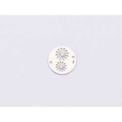E1392-N-Link banut din argint floare stilizata model 2, 12mm 0.5mm - 1 buc