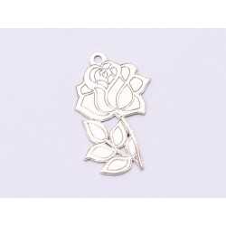 E0866-G-Pandant argint 925 Trandafir 18.5x11mm, 0.40