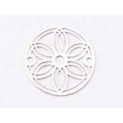 E1487 N - Link argint 925 Floare filigranata model 4, 14mm- 1 buc