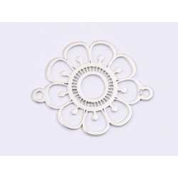 E1635 N Link Ag 925 "Floare filigranata" 19.5x16mm, 0.5mm 1 buc