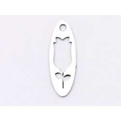 E1837 N Pandant Ag 925 Floare, 18x6mm, 0.6mm 1 buc