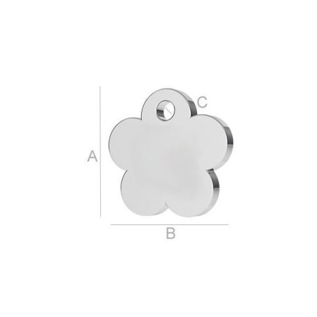 G0699-N-Charm Floricica argint 925 8MM