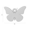 G1458-G-Charm Fluture argint 925 9.3x13.9mm 0.5 1buc