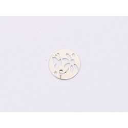 E1396-N-Link banut din argint floare si fluture, 12mm 0.5mm - 1 buc E1396-N-Link banut din argint floare si fluture, 12mm 0.5mm - 1 buc