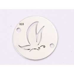 E1398-N-Link banut din argint fluturas stilizat, 12mm 0.5mm - 1 buc E1398-N-Link banut din argint fluturas stilizat, 12mm 0.5mm - 1 buc