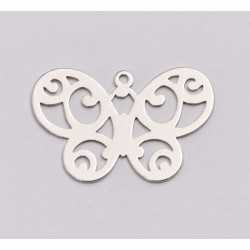 E1180-Pandant argint 925 Fluture model stilizat 22x14mm-1 buc E1180-Pandant argint 925 Fluture model stilizat 22x14mm-1 buc