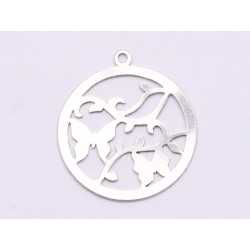 E0930-N-Pandant Argint 925 cu fluturasi 18.5x17mm 0.33mm E0930-N-Pandant Argint 925 cu fluturasi 18.5x17mm 0.33mm