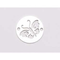 E1134 N Link banut din argint model fluture 12mm 0.33mm E1134 N Link banut din argint model fluture 12mm 0.33mm