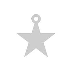 E0517 N Steluta din argint 10x11.5mm 0.5mm 1 buc