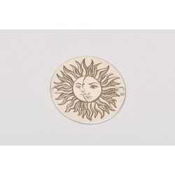 E0109-GS-Link banut 16.5mm cu Soare si Luna gravate 0.33mm-1 buc