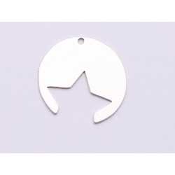 E0949-N-Pandant Banut&Stea Argint diametru 16mm 0.50mm E0949-N-Pandant Banut&Stea Argint diametru 16mm 0.50mm