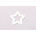 E0155-N-Charm steluta decupata argint 925 20x19mm 0.4mm grosime