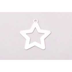 E0155-N-Charm steluta decupata argint 925 20x19mm 0.4mm grosime