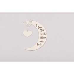 E0227-G-Semiluna cu inimioara I Love You to the Moon and Back 32mm x 23mm 0.4mm