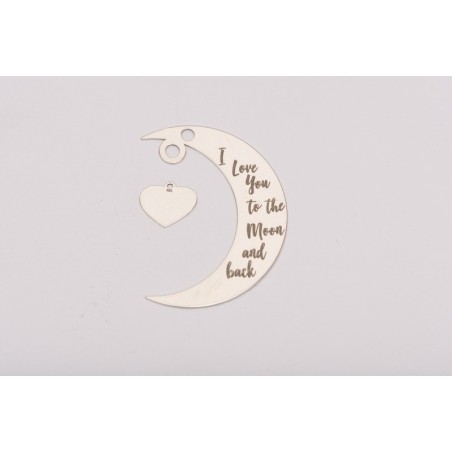 E0227-G-Semiluna cu inimioara I Love You to the Moon and Back 32mm x 23mm 0.4mm