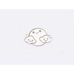 E1711 G Link Ag 925 Soare si nori 10x15x0.3mm 1 buc